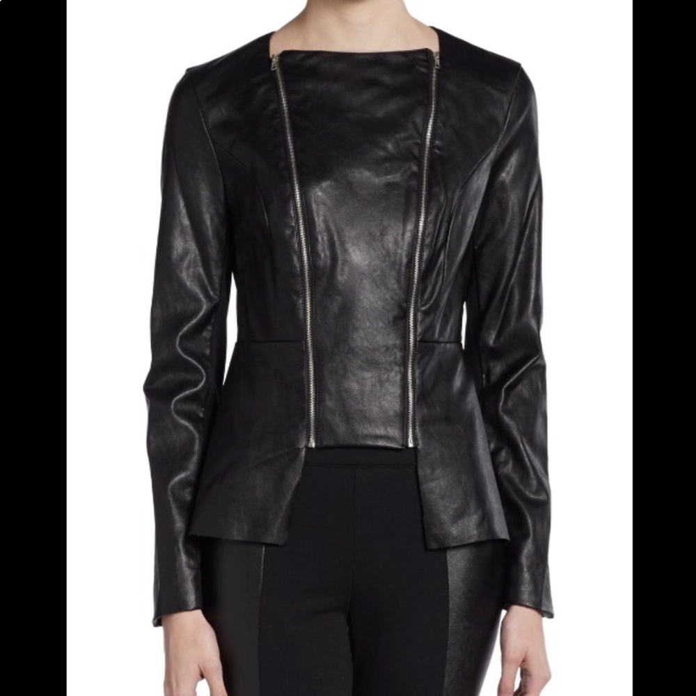WHITE W118 vegan leather “Lewis” jacket w tails. - Picture 4 of 8